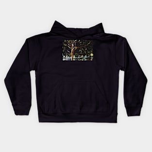 Melbourne winter nightscape Kids Hoodie